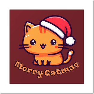 Catmas Christmas Cat Posters and Art